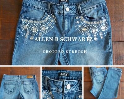 embellished cropped jeans